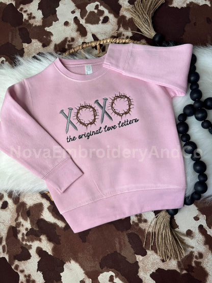 XOXO The Original Love Letters Toddler Sweater