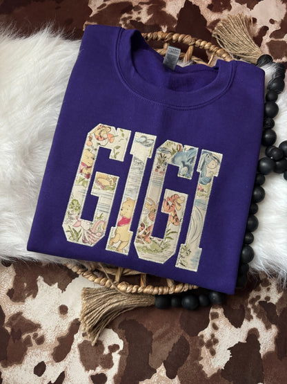 Pooh Bear Mama Appliqué Sweatshirt