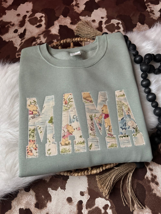 Pooh Bear Mama Appliqué Sweatshirt