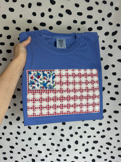 Quilted Flag Tee