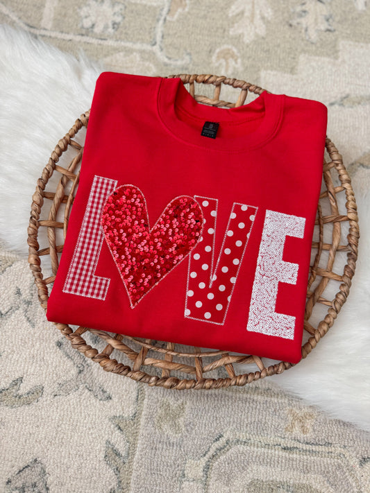 Love Appliqué Sweatshirt